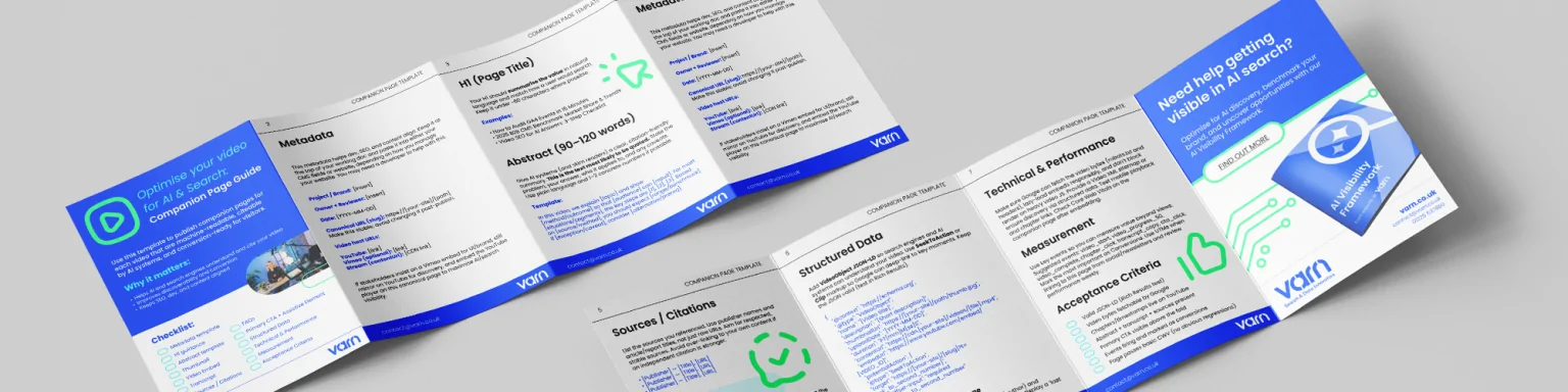 Video optimisation for AI search banner